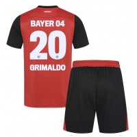 Bayer Leverkusen Alejandro Grimaldo #20 Hjemmebanesæt Børn 2024-25 Kortærmet (+ Korte bukser)